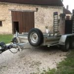 Hubiere Remorque porte-matériel d'occasion 2009 - PTAC 3,5 Tonnes - Châssis robuste